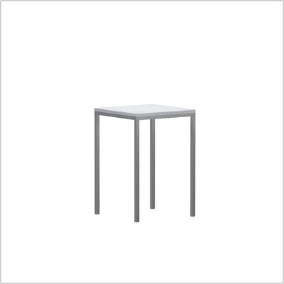 NewYork steel sitztisch 50 x 50 weiß schraeg
